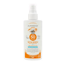 Alphanova Spray solaire bébé certifiée bio SPF 50 Hypoallergénique