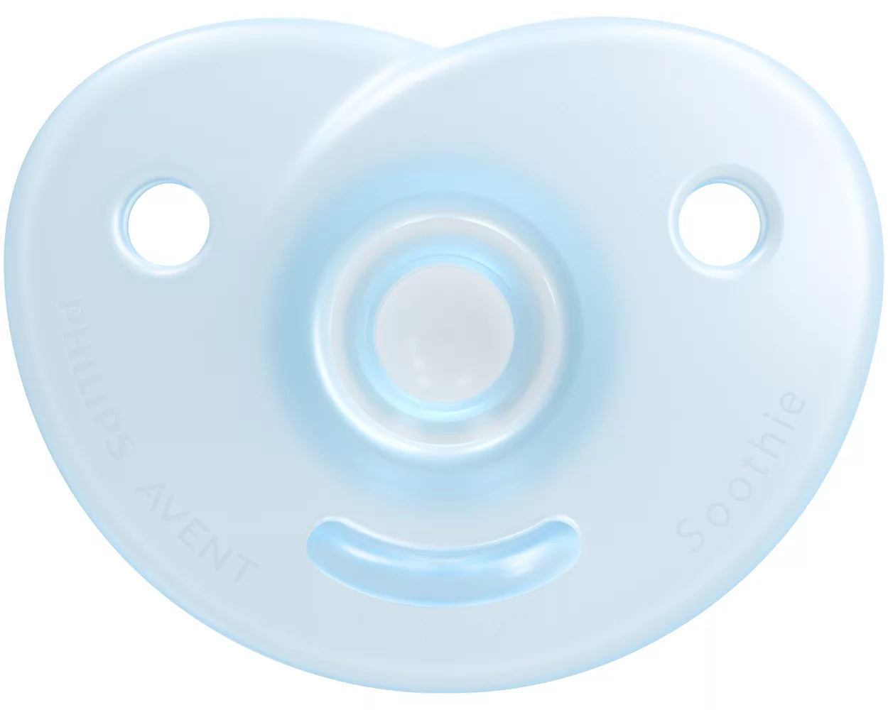 2 Curved soothie mix 0-6 m+  Blue