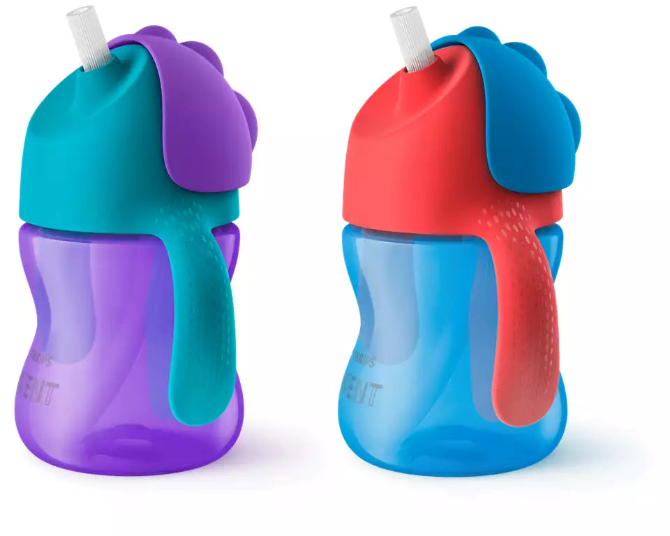 Straw Cups 200 ml 9m+ Purple / Green