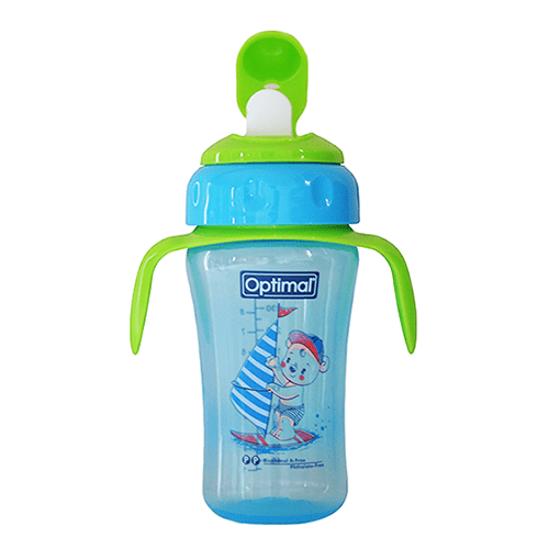 P.P Silicone Spout Cup With Handle Blue