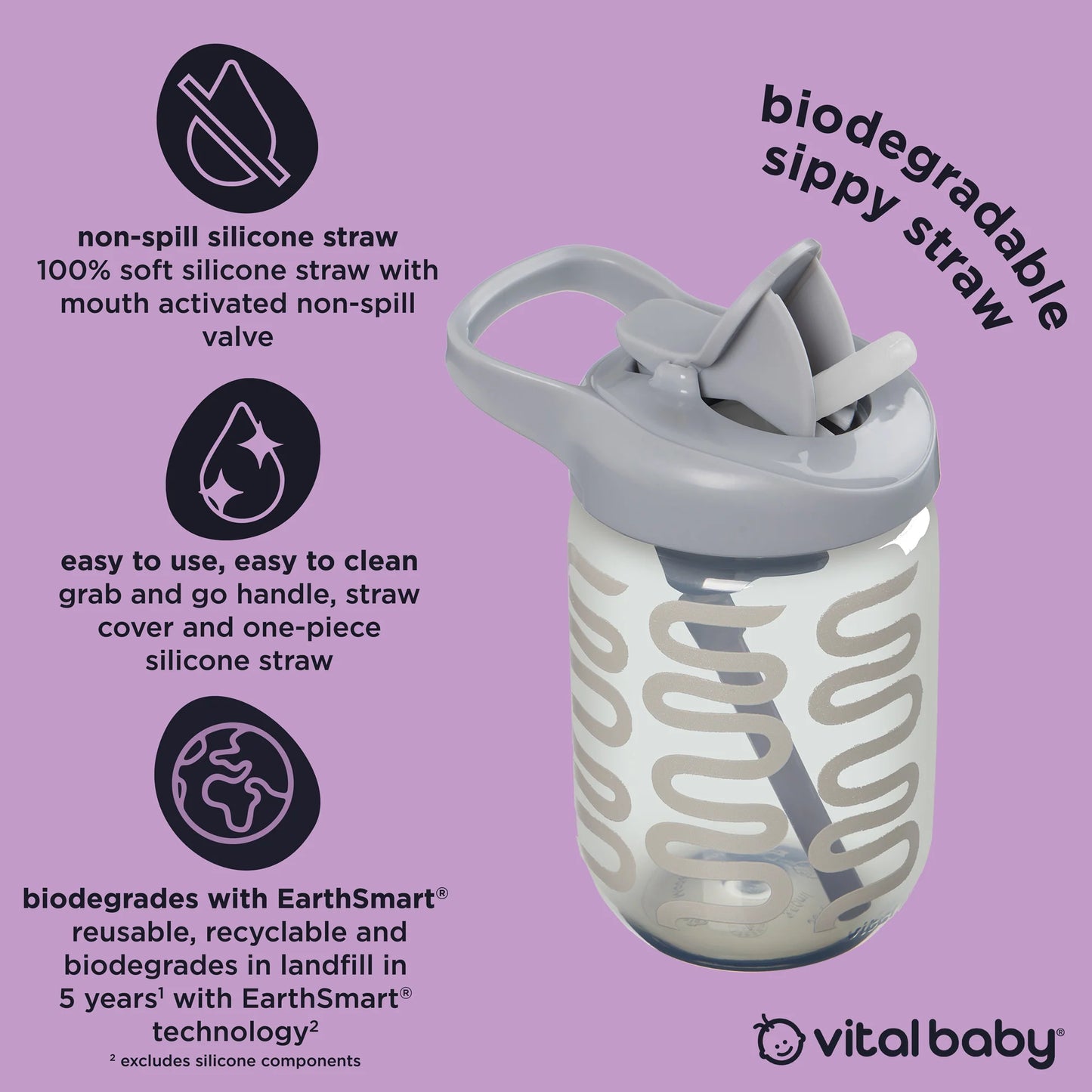 Vital baby sippy straw 12m+