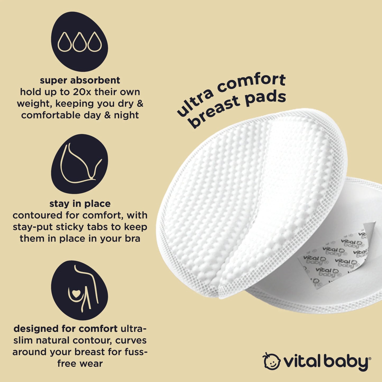 Vital baby ultra comfort breast pads